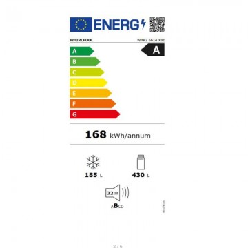 Whirlpool Ψυγειοκαταψύκτης 615lt NoFrost Υ193xΠ83.2xΒ76.2εκ. WHK2 6614 X8E